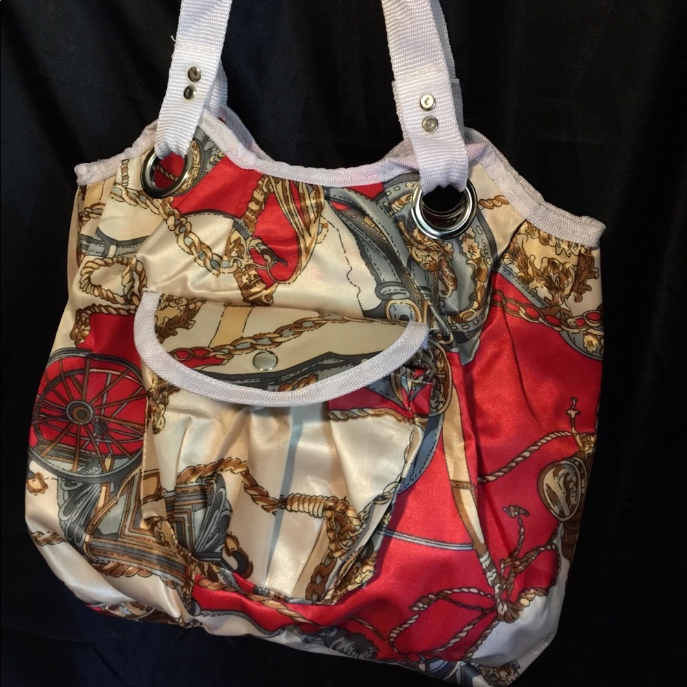 🦋Satin Luxury Fabric Lg Shopper/Tote 19”x17”x6.5”